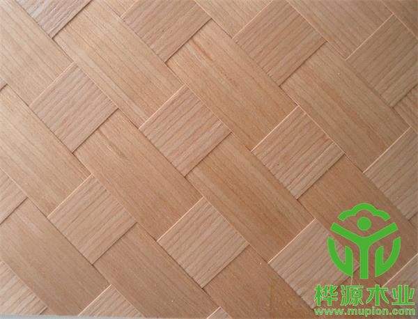 櫻桃編織木皮1mm廠家定做，手工編織板視覺效果好